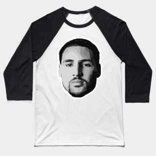 Klay Thompson Golden State Warriors Grayscale Baseball T-Shirt